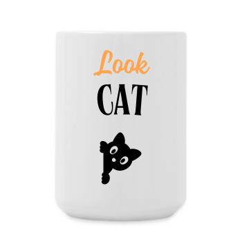 Look Cat - Large Mug 440 ml - white - Front