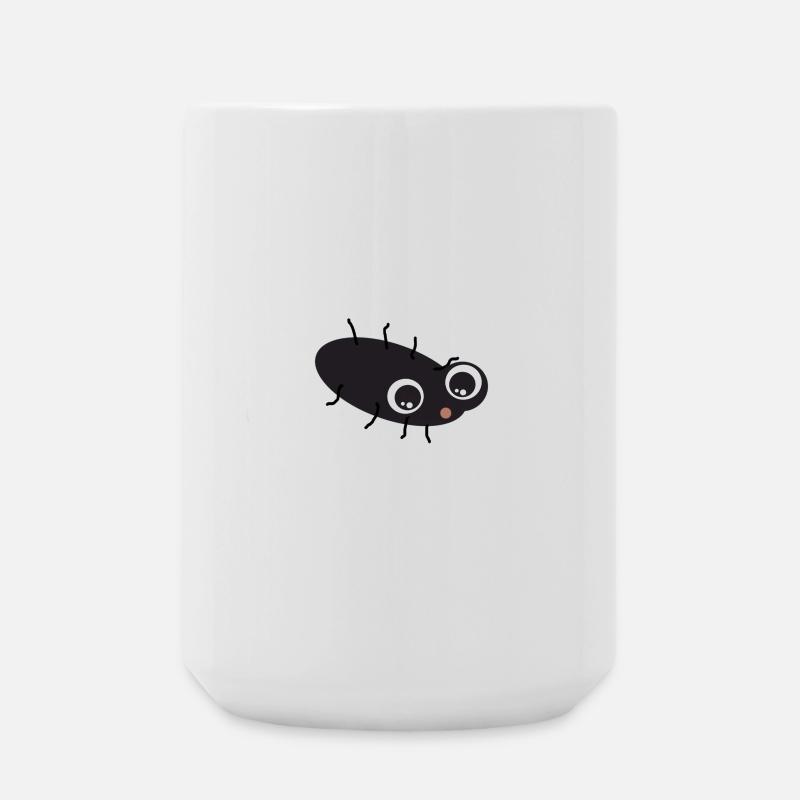 Kellerassel Miky - Süßes Käferchen – Glücksbringer - Große Tasse 440 ml - Weiß
