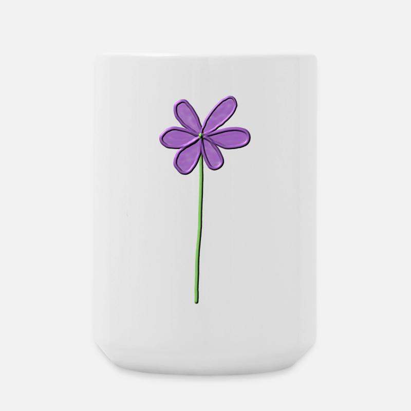 Lila Blume mit sanften Farbverlauf - Große Tasse 440 ml - Weiß