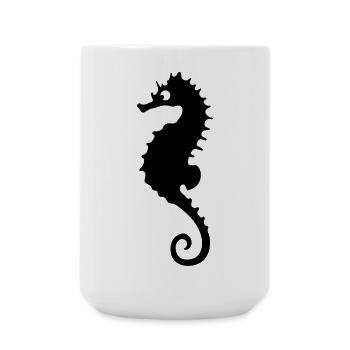 Seepferdchen - Große Tasse 440 ml - Weiß - Vorne