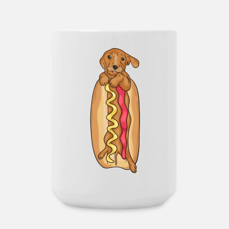 dachshund - Large Mug 440 ml - white