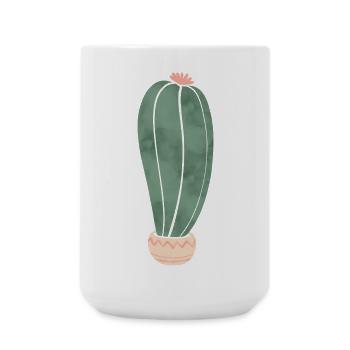 Kaktus im Blumentopf - lang 2 - Große Tasse 440 ml - Weiß - Vorne
