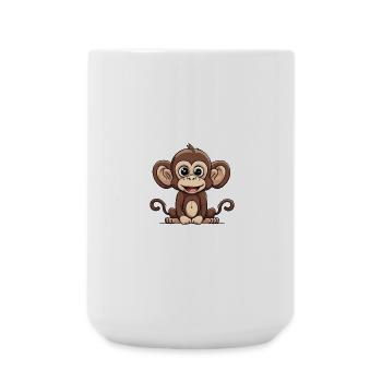 Cartoon Affe süßes Design - Große Tasse 440 ml - Weiß - Vorne