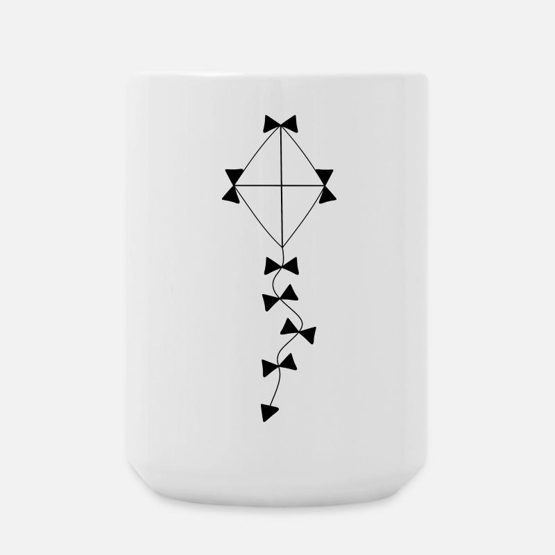 Drachen schwarz Herbst - Große Tasse 440 ml - Weiß
