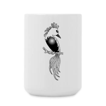 Der Onyx-Vogel - Große Tasse 440 ml - Weiß - Vorne