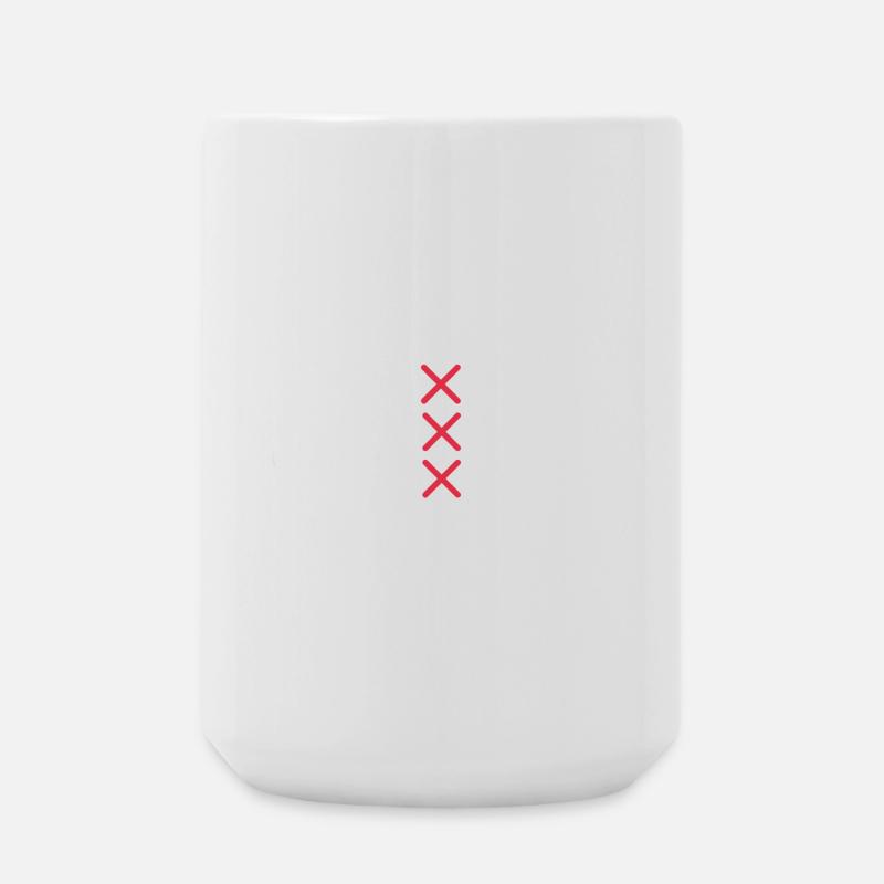 Amsterdam Rot - Große Tasse 440 ml - Weiß