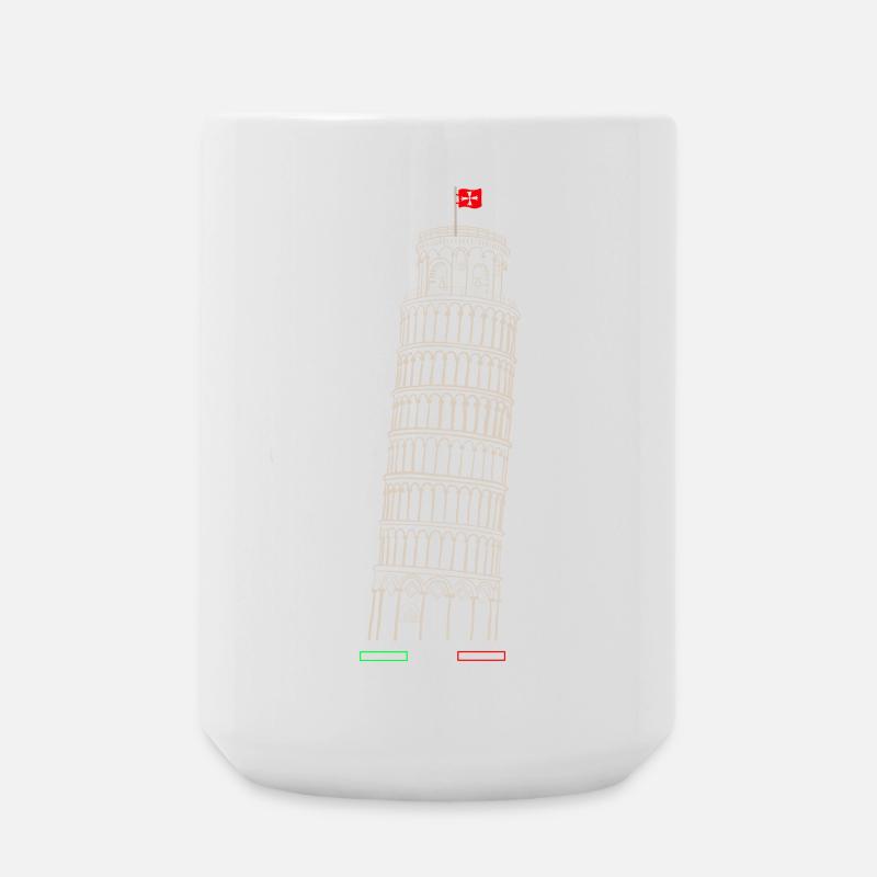 Schiefe Turm von Pisa - Große Tasse 440 ml - Weiß