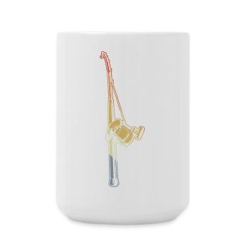 Vintage Angelrute - Große Tasse 440 ml - Weiß - Vorne