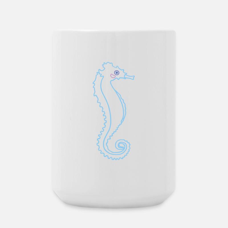 Seepferd Meerestier Tier - Große Tasse 440 ml - Weiß