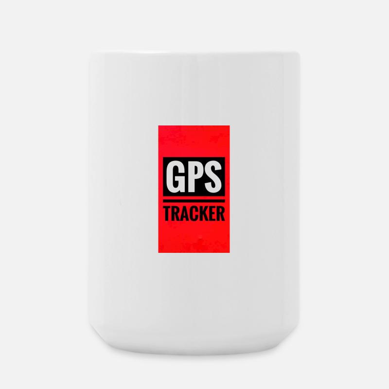 Style d’affiche de suivi GPS - Grande tasse 440 ml - blanc