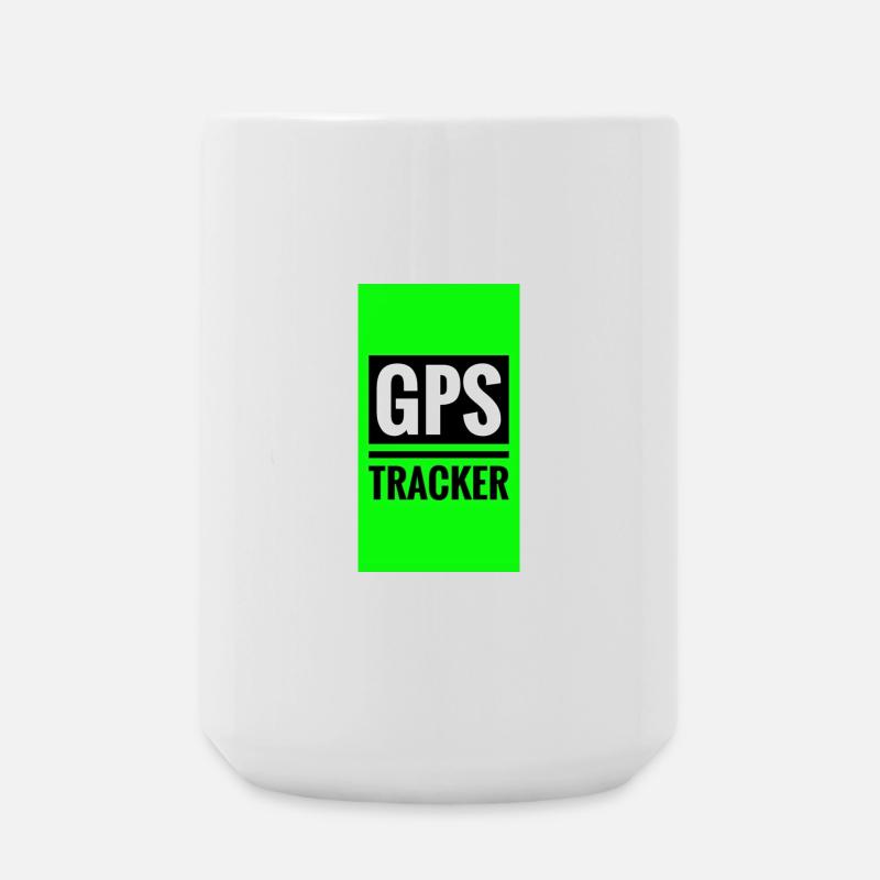 GPS-Tracking-ähnliches Design - Große Tasse 440 ml - Weiß
