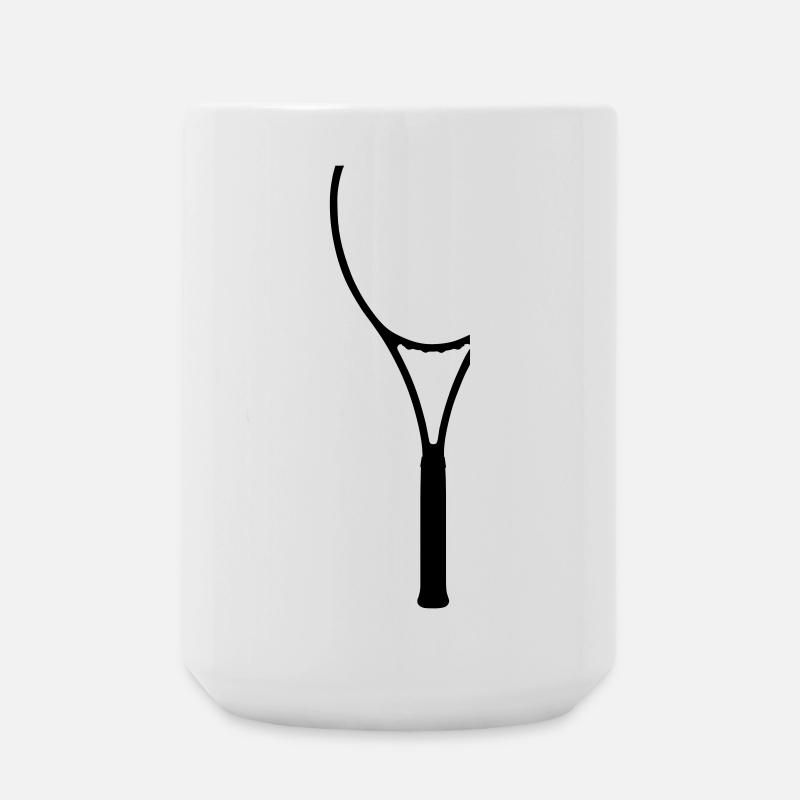 tennis racket - Large Mug 440 ml - white