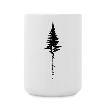 Baum Camping Wandern - Große Tasse 440 ml - Weiß - Vorne