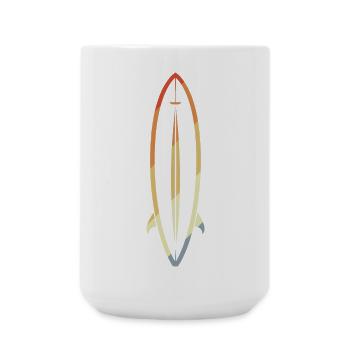 Surfboard Sketch Vintage - Large Mug 440 ml - white - Front