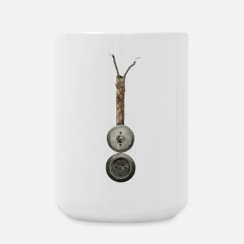 Steckdose vintage - Große Tasse 440 ml - Weiß