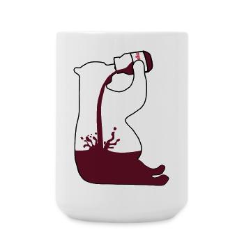 Gewichtheber Bär Schoki - Chocoholic - Große Tasse 440 ml - Weiß - Vorne