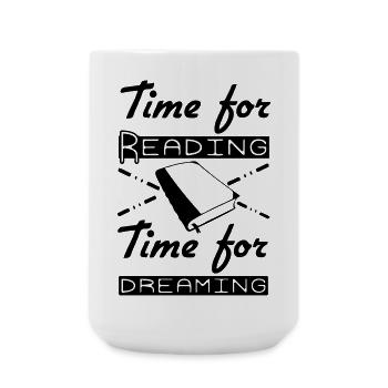 Lesen Leser Buch Bücher Spruch Geschenk - Große Tasse 440 ml - Weiß - Vorne