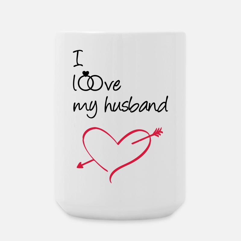 I love my husband - Large Mug 440 ml - white