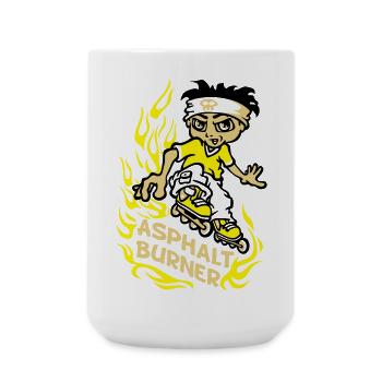 Asphalt burner flex - Große Tasse 440 ml - Weiß - Vorne