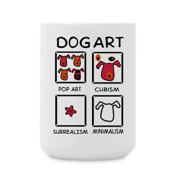 Hund - Große Tasse 440 ml - Weiß - Vorne
