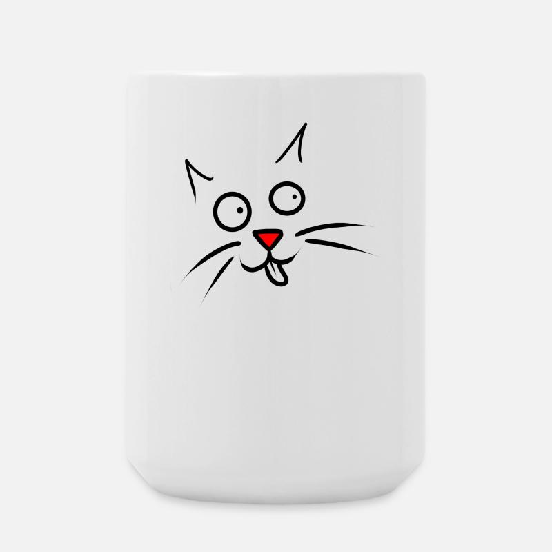 Cat - Large Mug 440 ml - white