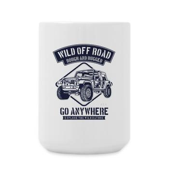 WILD OFF ROAD Jeep Adventure - Large Mug 440 ml - white - Front