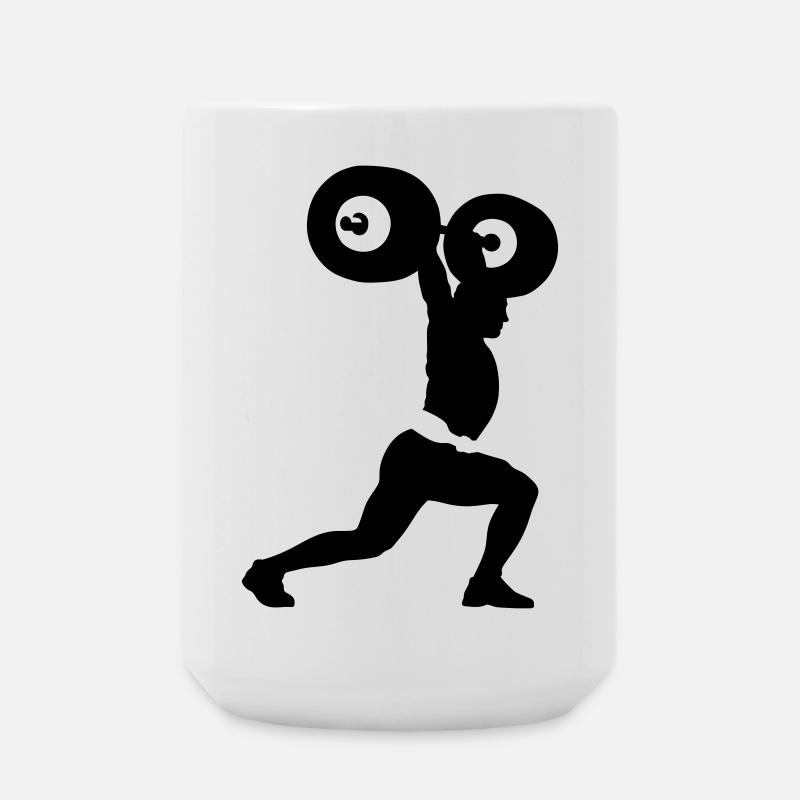 haltérophile - Grande tasse 440 ml - blanc