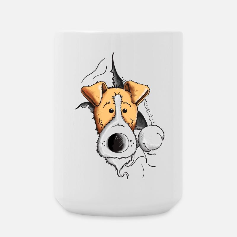 Drôle Fox-terrier - Grande tasse 440 ml - blanc