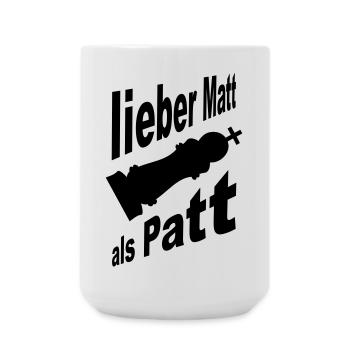 schach - Große Tasse 440 ml - Weiß - Vorne