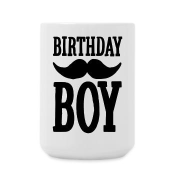 Birthday Boy Hipster - Large Mug 440 ml - white - Front