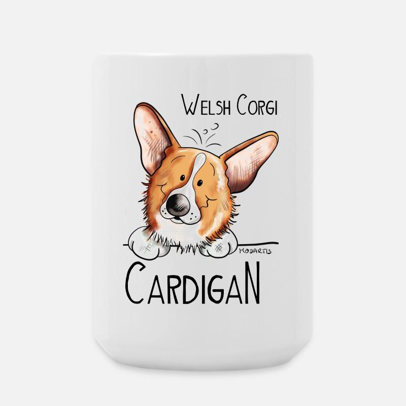 Welsh Corgi Cardigan - Große Tasse 440 ml - Weiß
