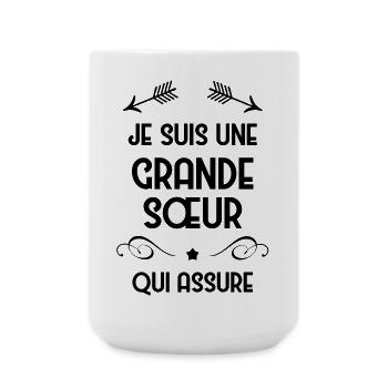 Soeur Soeurette Frère Naissance Bébé Sœur - Grande tasse 440 ml - blanc - Devant