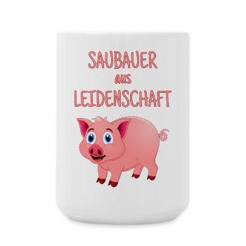 agriculteur propre, éleveur de porcs, agriculteur, élevage - Grande tasse 440 ml - blanc - Devant