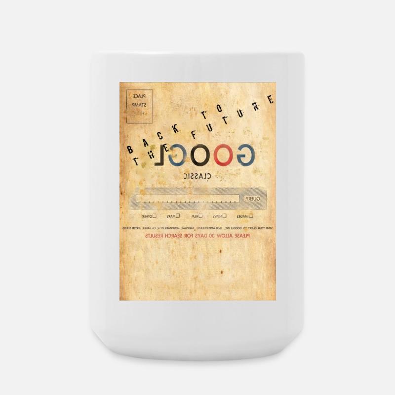 Google Back to the Future Parody - Large Mug 440 ml - white