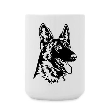 Hollandse Herder Kopf - Große Tasse 440 ml - Weiß - Vorne