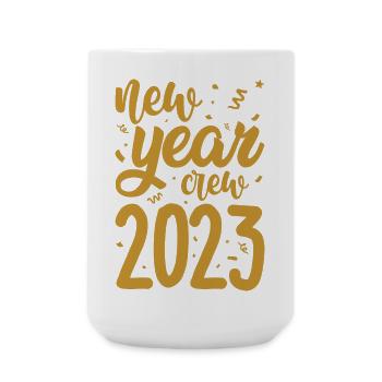 Neujahrscrew 2023 - Große Tasse 440 ml - Weiß - Vorne
