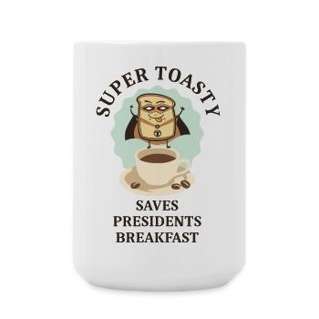 Super Heroes Toast Bread - Large Mug 440 ml - white - Front