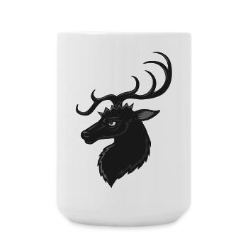 Portrait de cerf - Grande tasse 440 ml - blanc - Devant