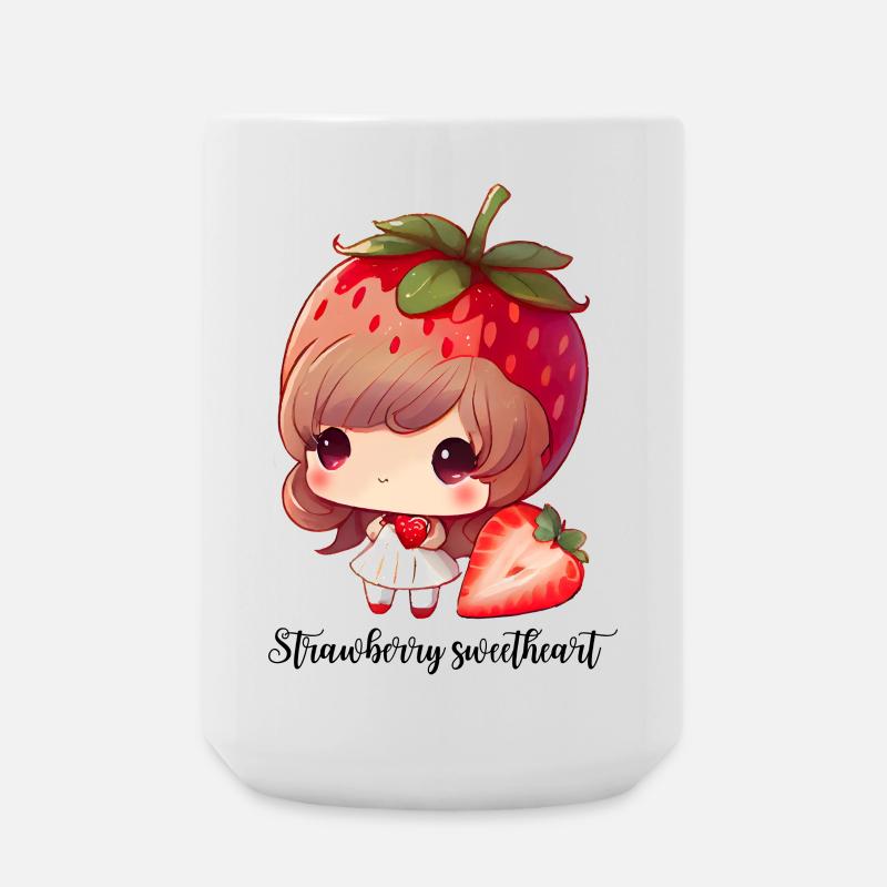 Strawbeery Sweetheart - Large Mug 440 ml - white