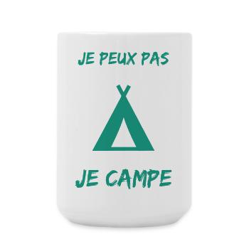 CAMPING. CAMPER. JE PEUX PAS. HUMOUR. VACANCES - Grande tasse 440 ml - blanc - Devant