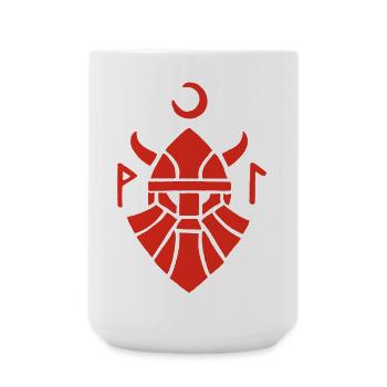 Symbole rouge du guerrier viking - Grande tasse 440 ml - blanc - Devant
