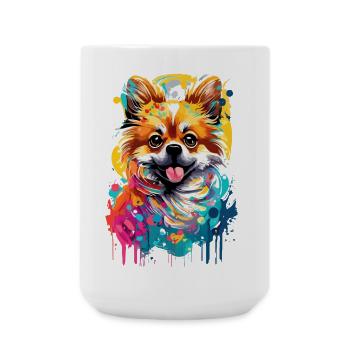 German Spitz - Pomeranian Pomeranian Dog - Large Mug 440 ml - white - Front