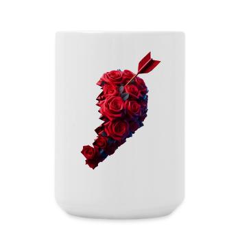 Partenaire cardiaque à droite - Grande tasse 440 ml - blanc - Devant