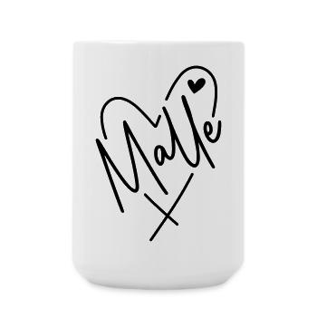 Malle Herz - Große Tasse 440 ml - Weiß - Vorne