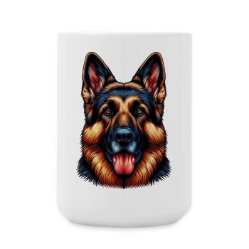Deutscher Schäferhund - Große Tasse 440 ml - Weiß - Vorne
