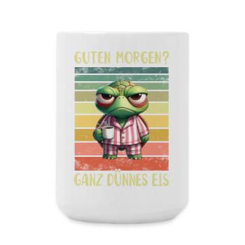 Schildkröte Morgenmuffel - Große Tasse 440 ml - Weiß - Vorne
