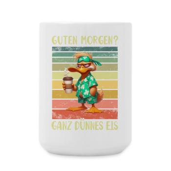 Ente Morgenmuffel - Große Tasse 440 ml - Weiß - Vorne