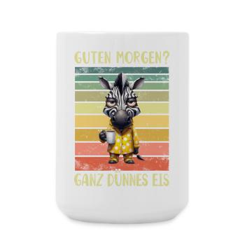 Zebra Morgenmuffel - Große Tasse 440 ml - Weiß - Vorne