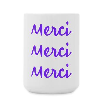 MERCI. MAÎTRESSE. MAÎTRE. MERCI MAÎTRESSE - Grande tasse 440 ml - blanc - Devant