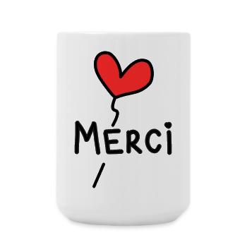 MERCI. MAÎTRESSE. MAÎTRE. MERCI MAÎTRESSE - Grande tasse 440 ml - blanc - Devant